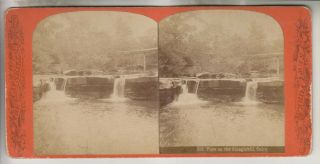 Vintage Stereoview - View On The Shinglekill - Cairo - Catskill Mountains Ny