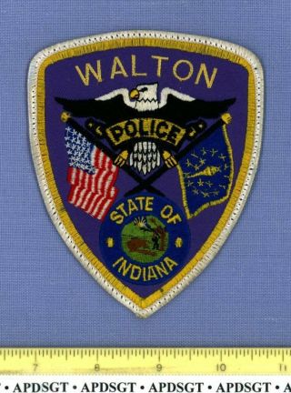 Walton Indiana Sheriff Police Patch State Seal Flag