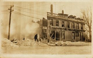 Brandon,  Vt Rppc Aftermath Of The Devastating 1922 Fire 5