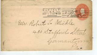 1901 President Mckinley Day Of Shooting,  Buffalo Ny Exposition Fancy Cancel
