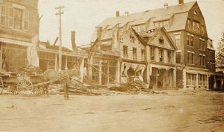 Brandon,  Vt Rppc Aftermath Of The Devastating 1922 Fire 2