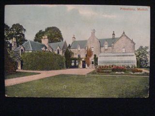 1910 Pitkellony House Muthill Perth & Kinross Perthshire Postcard Comrie P/mark