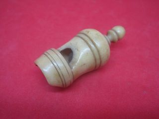 Antique Carved Whistle and Wood 8