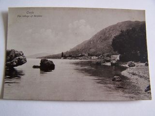 Vintage Rp Postcard Benizze Village Corfu Greece Umberto Adinolfi