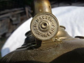 Antique Vintage Brass Hanging Lamp Oil Kerosene for restore parts repair 5