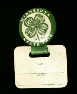 Minnesota State Fair Pin 4 Four H 1960 1 1/4 