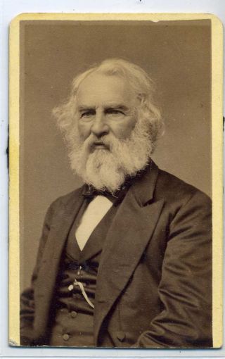 Outstanding Portrait Of Henry Wadsworth Longfellow By Warren Of Boston