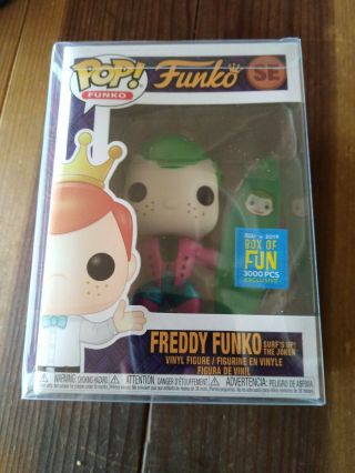 Funko Pop 2019 Box Of Fun Freddy Funko Surf’s Up The Joker Le 3000 Pc Protector