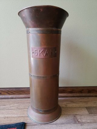 Vintage Dutch 5 - Kan Brass Copper Fire Extinguisher Water Can Holland Skan