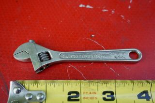 Vintage Crescent Tool Co 4 " Adjustable Wrench Drop Forged Jamestown,  N.  Y.  Usa