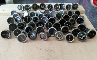 55 Black Typewriter Keys - All Symbol Keys - - Need To Be Cleaned