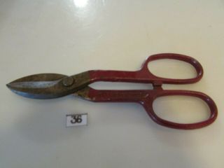 Vintage Proto 317 7 " Straight Tin Snips Usa Made Post Plomb Tool Hvac