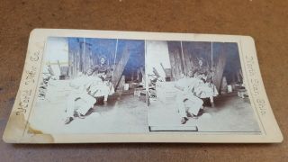 Antique Stereoview " Does You Love Me Hun " By North Star Ohio Usa Theatre 2