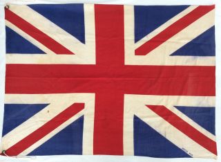 Ww2 Era Britain Union Jack Large 44” X 31” Cotton British Made Uk
