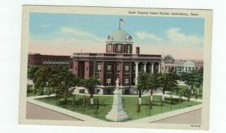 Tn Dyersburg Tennessee Antique Linen Post Card Dyer County Court House