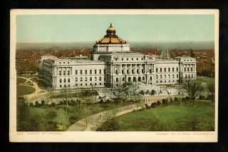 Washington Dc Postcard Library Of Congress Phostint Detroit Publishing Co.