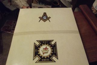 Masonic Knights Of Templar Large Scrap Book Of Papers Missouri Nebraska 1967