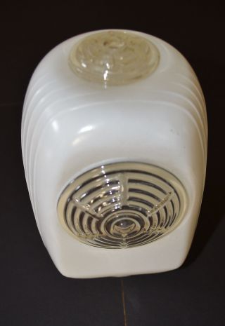 Vintage Deco Spider Web Radio Glass Light Shade Art Deco Light Milk Glass Shade