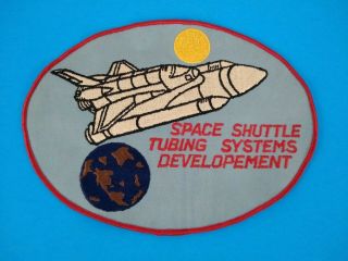 Rare Vintage Space Shuttle Tubing System Development Patch Large Earth Moon
