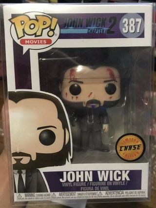 Funko Pop Movies John Wick Chapter 2 Bloody Chase W/ Protector 100 Authentic