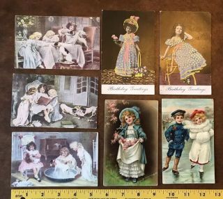 7 Victorian Postcards: 3 Advertising - D.  B.  Frymyer,  Leola Pa; Dogs; Unusual