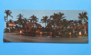 Mai - Kai Polynesian Restaurant Ft.  Lauderdale Fl Vintage Oversized Postcard 9x3.  5 "
