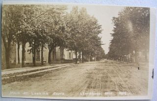 Street Scene Main St.  Vintage 1910 Rppc Real Photo Postcard Lewisburg Ohio