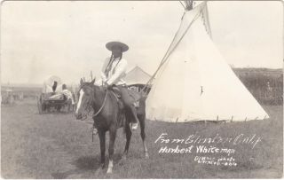 Rppc Real Photo Postcard Of Native American Indian Camp Clinton Oklahoma 1938