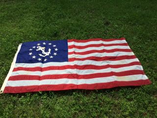 Vintage U.  S.  Yacht Ensign Flag Designed By Members Of The York Yacht Club