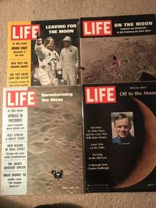 Moon Landing - Life Magazines - 4 Vintage Editions - June,  July,  August 1969 2