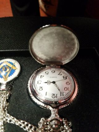 Masonic Pocket Watch And Chain Gift Set 4
