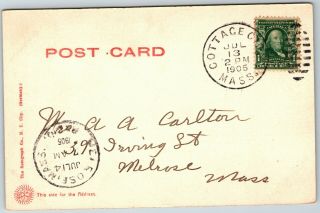 1905 Ocean Park Cottage City Oak Bluffs MA Mass Martha ' s Vineyard Postcard B3 2