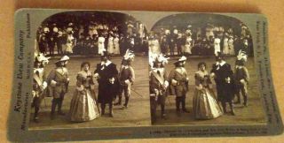 Keystone Stereoview Of Quebec,  Tercentenary,  1908,  Samuel De Champlain & His Girl