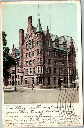 Postcard Ri Providence Ymca Building 1906 Phostint Card Detroit Publishing C4