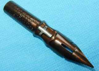Antique Crusader Pen Embossed Cross Quill Pen John Heaths 1877 écriture Plume