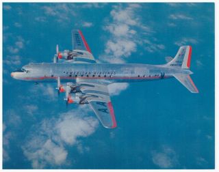 Airline Issued Postcard - American Airlines Dc - 7c - First Day Of Issue - Oversized