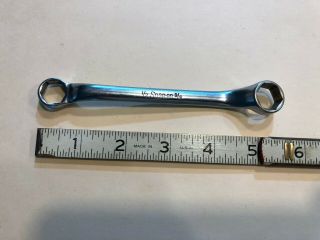 Vintage Snap - On Usa Xs - 1618 - S 6 - Point Offset Double Box Wrench 1/2 " & 9/16 "