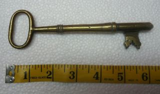 Large Brass Key 6 1/4 Inches Fancy Details Key Collectible