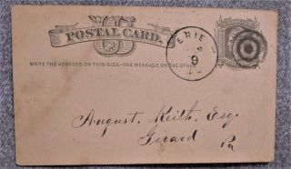 1878 Postal Card Invite To Juror for Lodging THE COTTAGE HOUSE Erie Pennsylvania 2