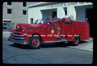 Bakersfield Ca Sq2 1958 Seagrave Squad Fire Apparatus Slide