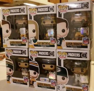 Nfl Green Bay Packers Funko Pop Set Rare Includes Vaulted Pops