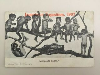 Black Americana Racist Post Card 1906