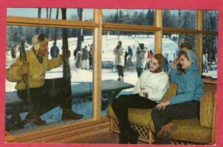 Kiamesha Lake Ny Concord Hotel Ski Area Hill Skiing Lodge C.  1960 