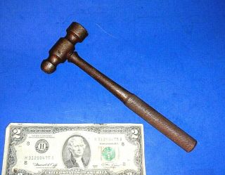 Small Vintage Or Antique Solid Metal Jewelers Or Machinists Ball Peen Hammer