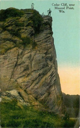 Cedar Cliff Mineral Point Wisconsin Kropp C - 1910 Postcard 8399