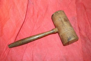 Fantastic Large Antique Hickory Cabinet Makers/woodworkers Mallet Circa 1800s