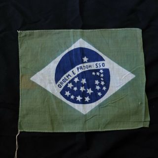 Vintage 1930s Pre War Ww2 Brazil Banner Flag