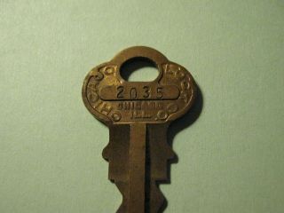 Vintage Chicago Lock Co 2035 Key Gumball,  Candy,  Nut,  Slot Machine Vending