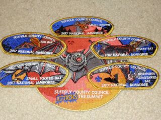 Boy Scout Suffolk County York Bat Council 2017 National Jamboree Patch Set