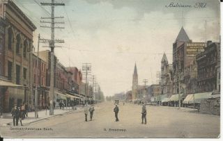 Old 1908 Baltimore Md Broadway German - American Bank Rosenstein 